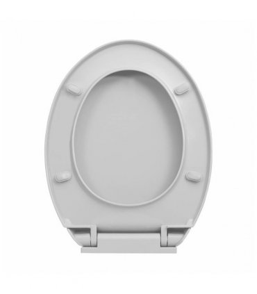 vidaXL Soft-Close Toilet Seat Light Grey Oval