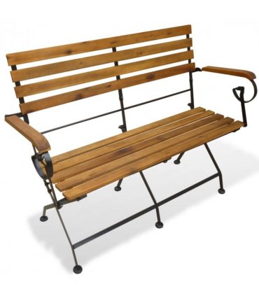 vidaXL Garden Bench | Brown | Solid Acacia wood | Medium | Collapsible