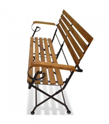 vidaXL Garden Bench | Brown | Solid Acacia wood | Medium | Collapsible