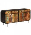 vidaXL Sideboard 140x35x70 cm Solid Wood Reclaimed and Metal