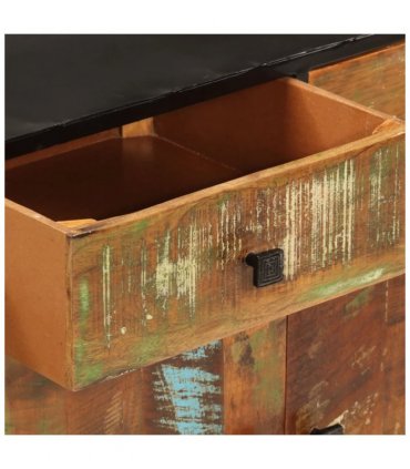 vidaXL Sideboard 140x35x70 cm Solid Wood Reclaimed and Metal