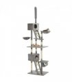 vidaXL Cat Tree with Sisal Scratching Posts 230-260 cm Grey