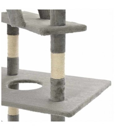 vidaXL Cat Tree with Sisal Scratching Posts 230-260 cm Grey