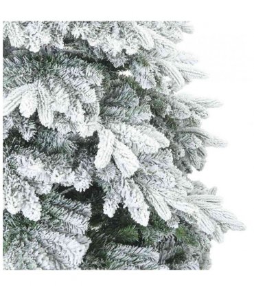 vidaXL Artificial Hinged Christmas Tree Snow Flocked White 150 cm