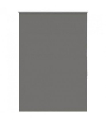 vidaXL Roller Blind Blackout Grey 100x130 cm Fabric Width 95.7 cm Polyester