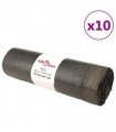 vidaXL Bin Bags with Drawstrings 250 pcs Black 60 L