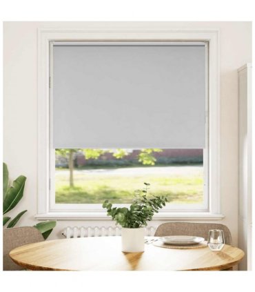 vidaXL Roller Blind Blackout Light Grey 110x150 cm Fabric Width 105.7 cm Polyester