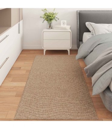 vidaXL Area Rugs Moire Rectangular AGIRA Natural 150 x 80 cm Polyester