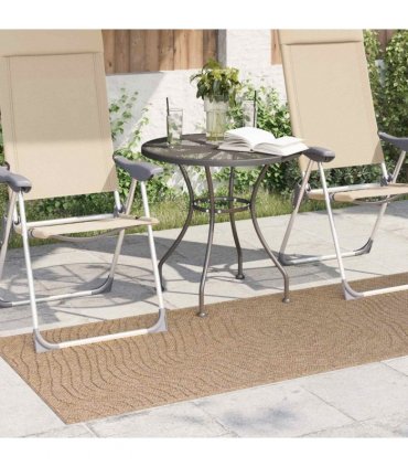vidaXL Area Rugs Moire Rectangular AGIRA Natural 150 x 80 cm Polyester