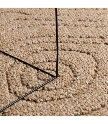 vidaXL Area Rugs Moire Rectangular AGIRA Natural 150 x 80 cm Polyester