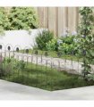 vidaXL Garden Fence 5 pcs Black Steel