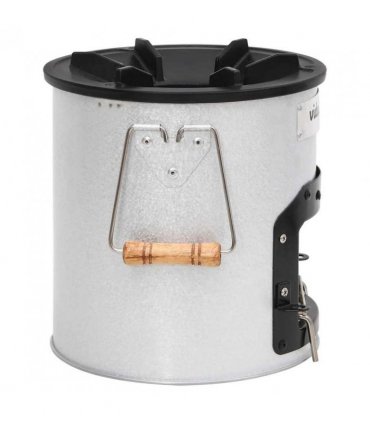 vidaXL Camping Wood Stove Silver 45x25x26 cm Steel