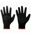 vidaXL Work Gloves 24 pcs Black 7 / S Polyester