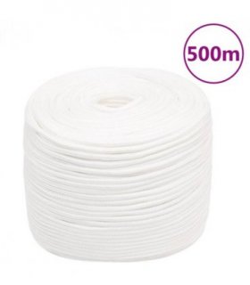 vidaXL Boat Rope Full White 10 mm 500 m Polypropylene