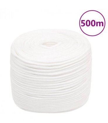 vidaXL Boat Rope Full White 10 mm 500 m Polypropylene