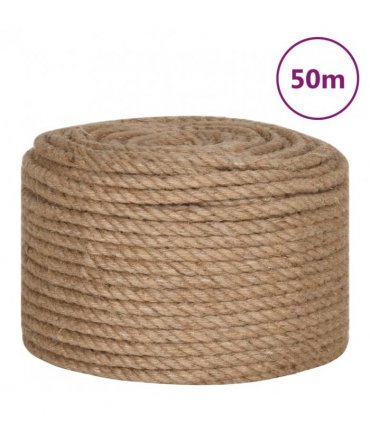 vidaXL Jute Rope 50 m Long 14 mm Thick