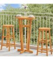 vidaXL Garden Bar Table Ø60x105 cm Solid Wood Acacia