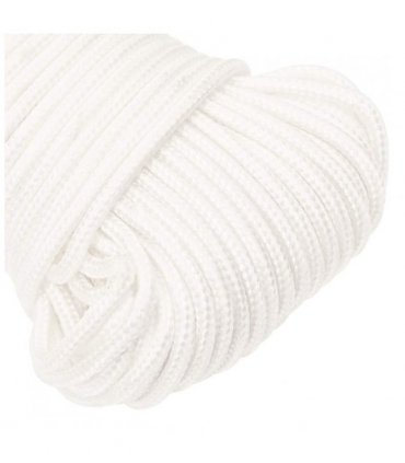 vidaXL Boat Rope Full White 4 mm 100 m Polypropylene
