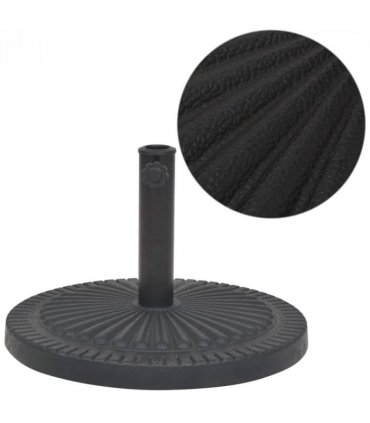 vidaXL Parasol Base Resin Round Black 14 kg
