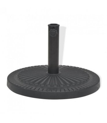 vidaXL Parasol Base Resin Round Black 14 kg