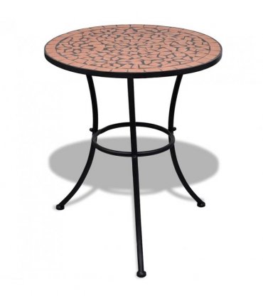 vidaXL Patio Furniture | Terracotta | Powder-coated iron, ceramic tile | Small