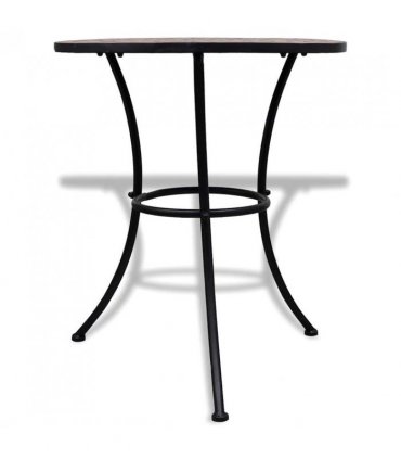 vidaXL Patio Furniture | Terracotta | Powder-coated iron, ceramic tile | Small