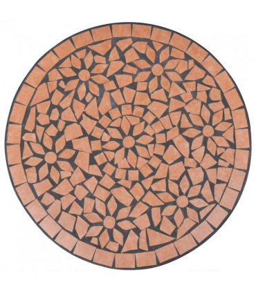 vidaXL Patio Furniture | Terracotta | Powder-coated iron, ceramic tile | Small