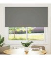 vidaXL Roller Blind Blackout Grey 150x130 cm Fabric Width 146.6 cm Polyester