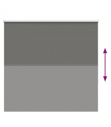 vidaXL Roller Blind Blackout Grey 150x130 cm Fabric Width 146.6 cm Polyester