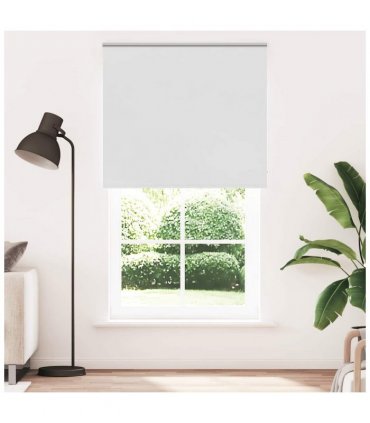 vidaXL Roller Blind Blackout White 135x230 cm Fabric Width 131.6 cm Polyester