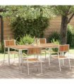 vidaXL Outdoor Dining Set 5 pcs Brown Solid Acacia Wood
