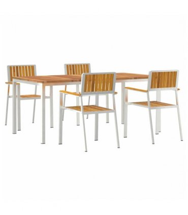vidaXL Outdoor Dining Set 5 pcs Brown Solid Acacia Wood