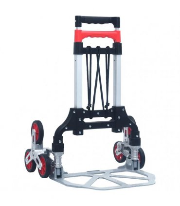 vidaXL Foldable Stair Transport Trolley 70 kg Aluminium Sliver