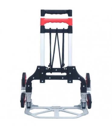 vidaXL Foldable Stair Transport Trolley 70 kg Aluminium Sliver
