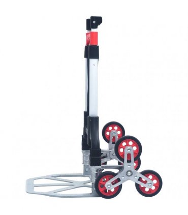 vidaXL Foldable Stair Transport Trolley 70 kg Aluminium Sliver