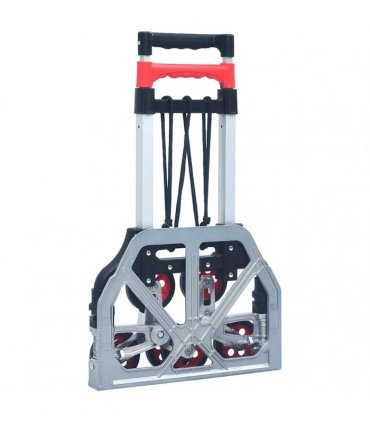 vidaXL Foldable Stair Transport Trolley 70 kg Aluminium Sliver