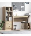 vidaXL Desk with Drawer with Shelf with Storage 2 pcs Sonoma Oak