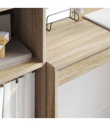vidaXL Desk with Drawer with Shelf with Storage 2 pcs Sonoma Oak