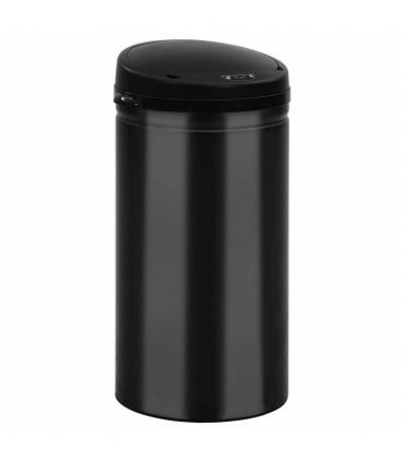 vidaXL Automatic Sensor Dustbin 50 L Carbon Steel Black
