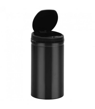 vidaXL Automatic Sensor Dustbin 50 L Carbon Steel Black