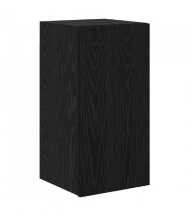 vidaXL TV Cabinet Set Wall-mounted 4 pcs Black Oak Engineered Wood