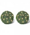 Boxwood Ball Artificial Leaf Topiary Ball 35 cm Solar LED String 2 pcs