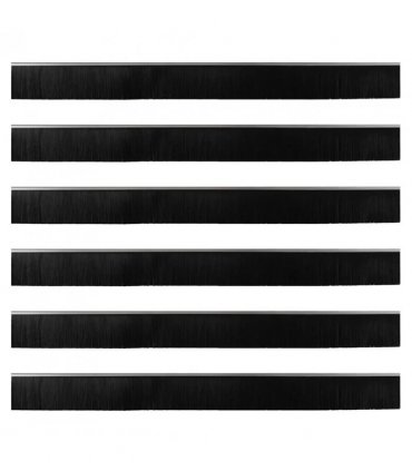 vidaXL Screw-on Door Brush Seals 6 pcs Silver 100 cm Aluminium Alloy