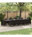 vidaXL Garden Table Brown 400 x 100 x 73 cm Poly Rattan