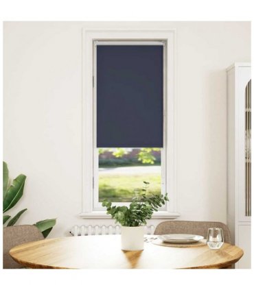 vidaXL Roller Blind Blackout Marine 40x130 cm Fabric Width 35.7 cm Polyester