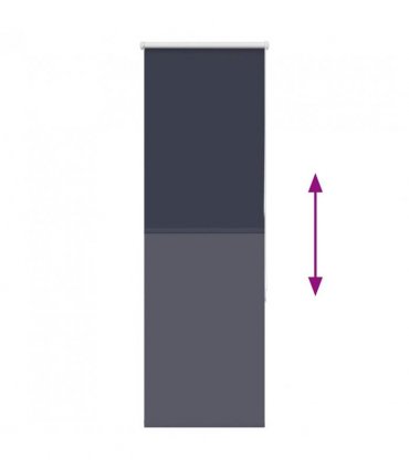 vidaXL Roller Blind Blackout Marine 40x130 cm Fabric Width 35.7 cm Polyester