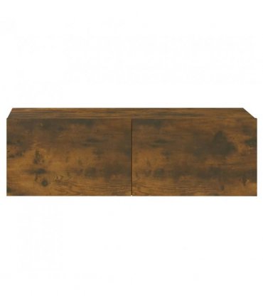 vidaXL Wall TV Cabinets 4 pcs Smoked Oak 100x30x30 cm