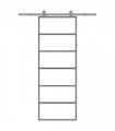 vidaXL Sliding Door with Hardware Set 76x205 cm ESG Glass&Aluminium
