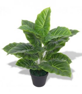 vidaXL Artificial Taro Plant with Pot 45 cm Green