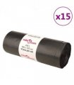 vidaXL Bin Bags 150 pcs Black 240 L